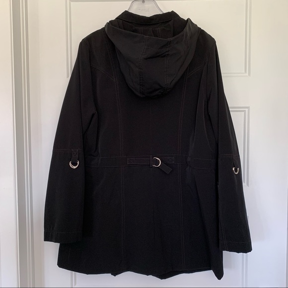 Esprit - Black Hooded Coat with Zipper - Size L - Picture 2 of 16